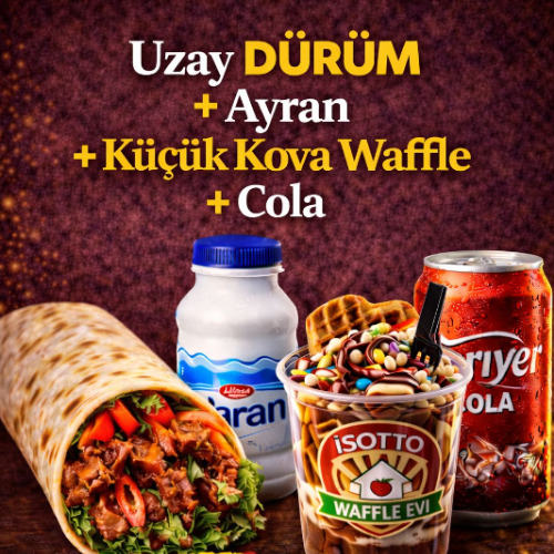 Uzay Dürüm + Ayran + Küçük Kova Waffle + Cola