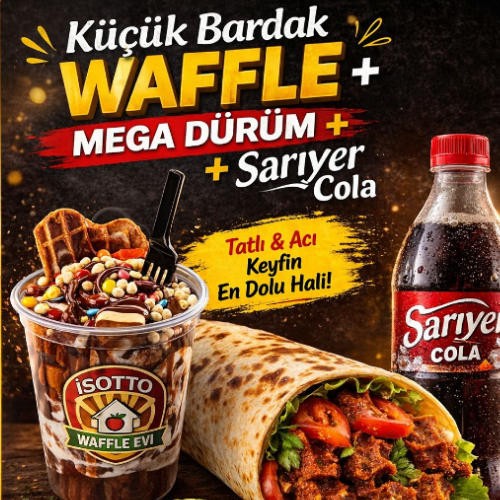 Küçük Bardak Waffle + Mega Dürüm + Sarıyer Cola