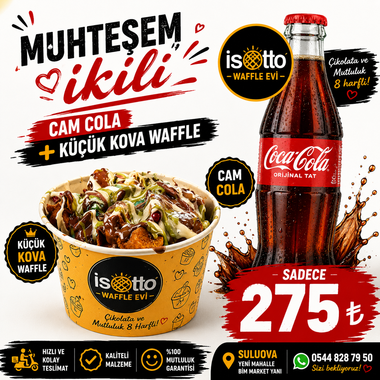 Muhteşem İkili Küçük Kova+Cam cola